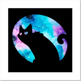 Funny Galaxy Cat Posters and Art